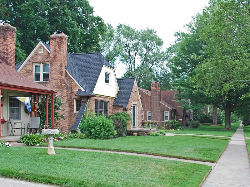 A brick home in Livonia's Rosedale Gardens historic district, Michigan